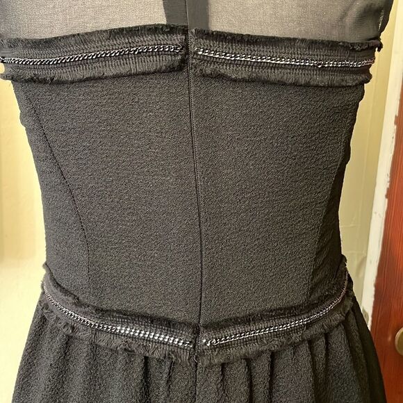 Sandro Black Rapprochement Chain Mesh Mini Dress Size 1 - Picture 6 of 8